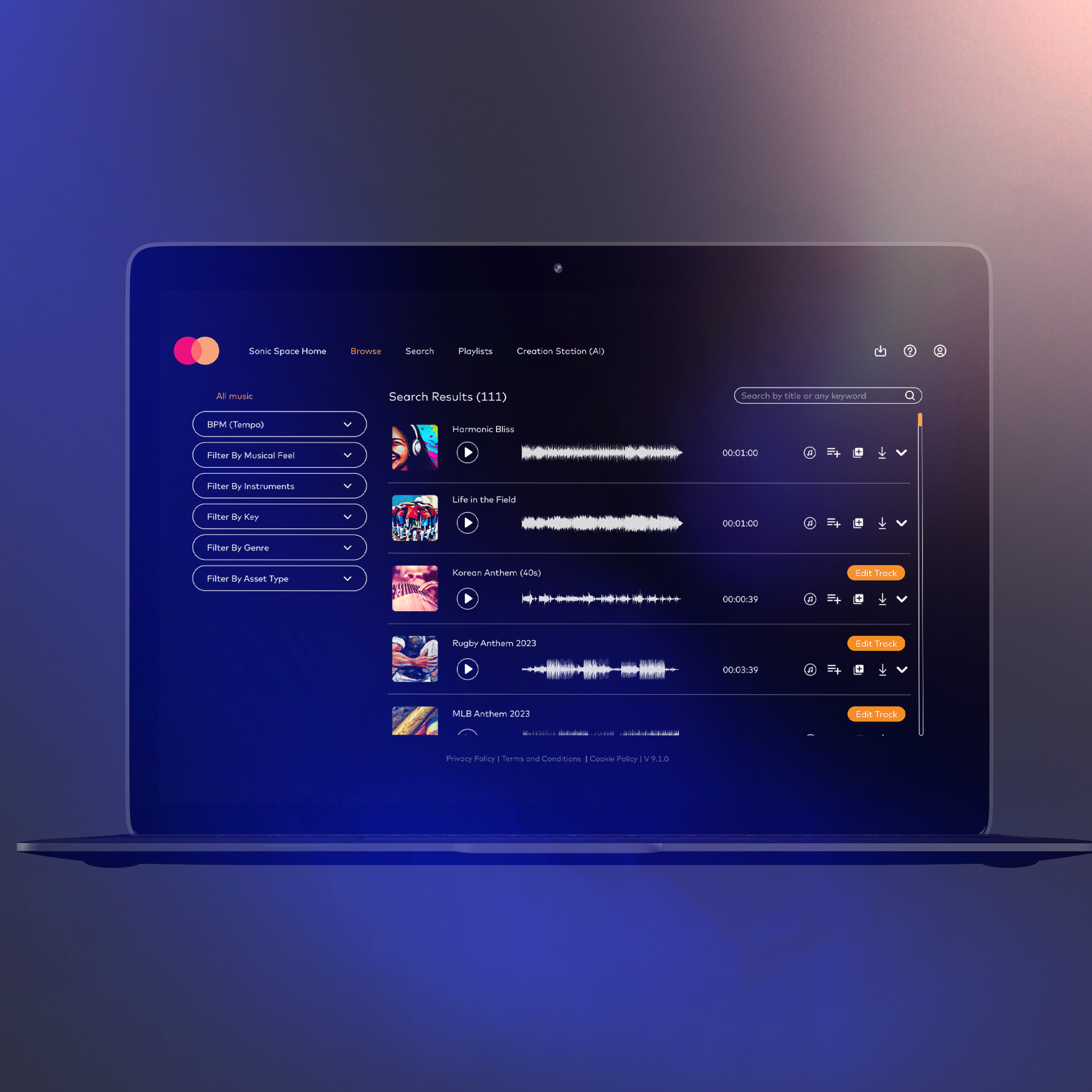 We identify and develop sonic territories that align with your brand’s personality and goals.