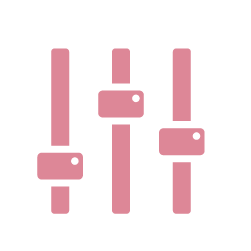 Icon of sun and music note showing custom sound strategies.